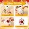 Citrus; 12PCS White Foam Pumpkin Craft Kit with 140 Dried Flowers – DIY Autumn Decoration Set with Glue & Brush for Thanksgiving, Halloween, Wedding & Fall Home Centerpiece Decor; Category:Pumpkin Decor; Image:4